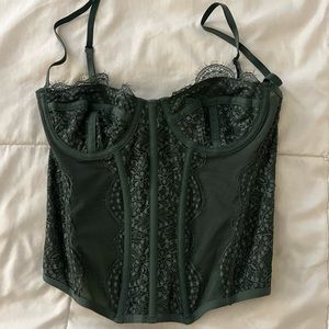 Urban Outfitters Green Corset Top